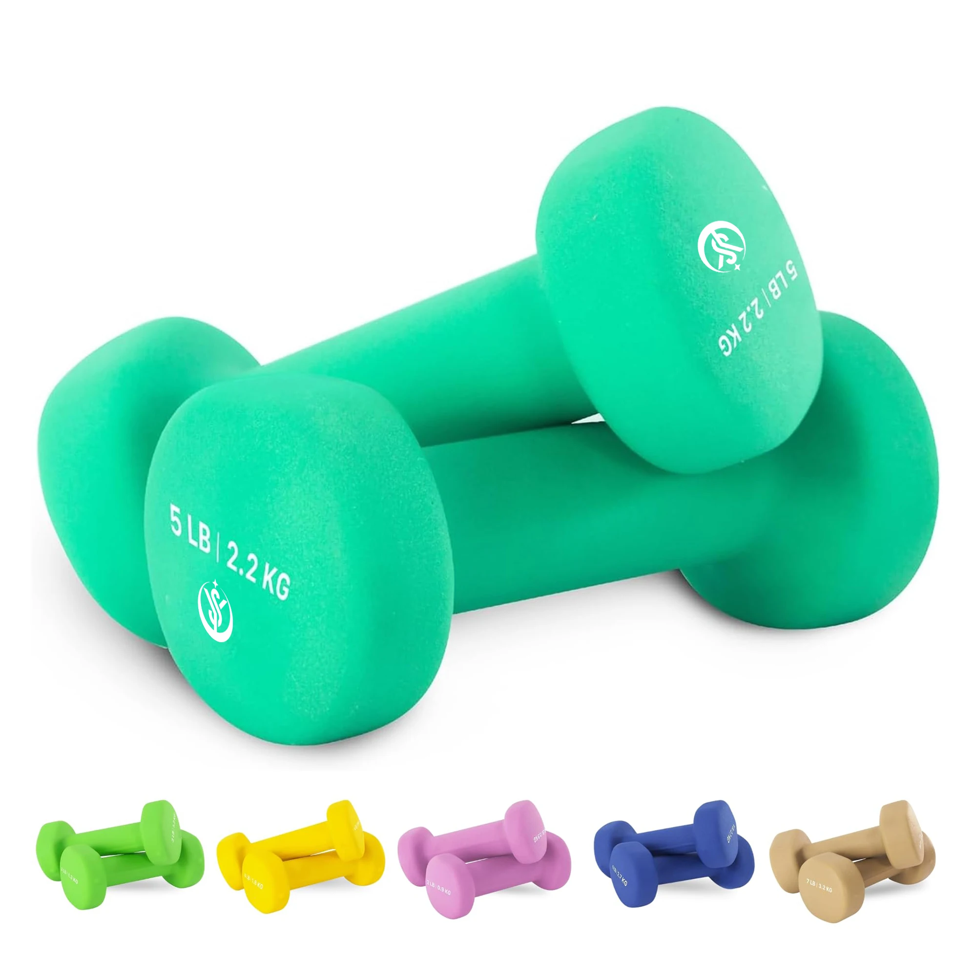 Coated Neoprene Dumbbell for Home Gym Exercise & Fitness Strength Training Free Weights-for Women and Men