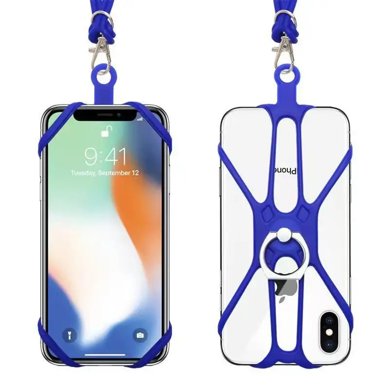 BSBH Hot Sale Multifunctional Silicone Rubber Cell Phone Lanyard Strap
