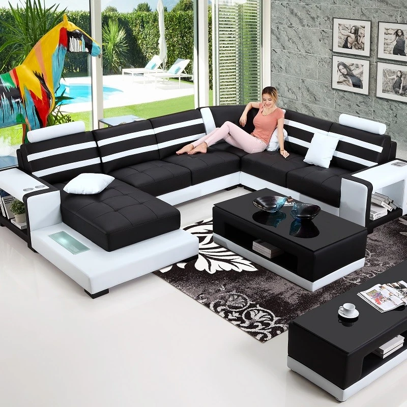 Minimalist Luxury Lounge Modern Design Home Furniture Couches Corner Velvet Sectional Sofa Bed Fabric Living Room Sofa Set