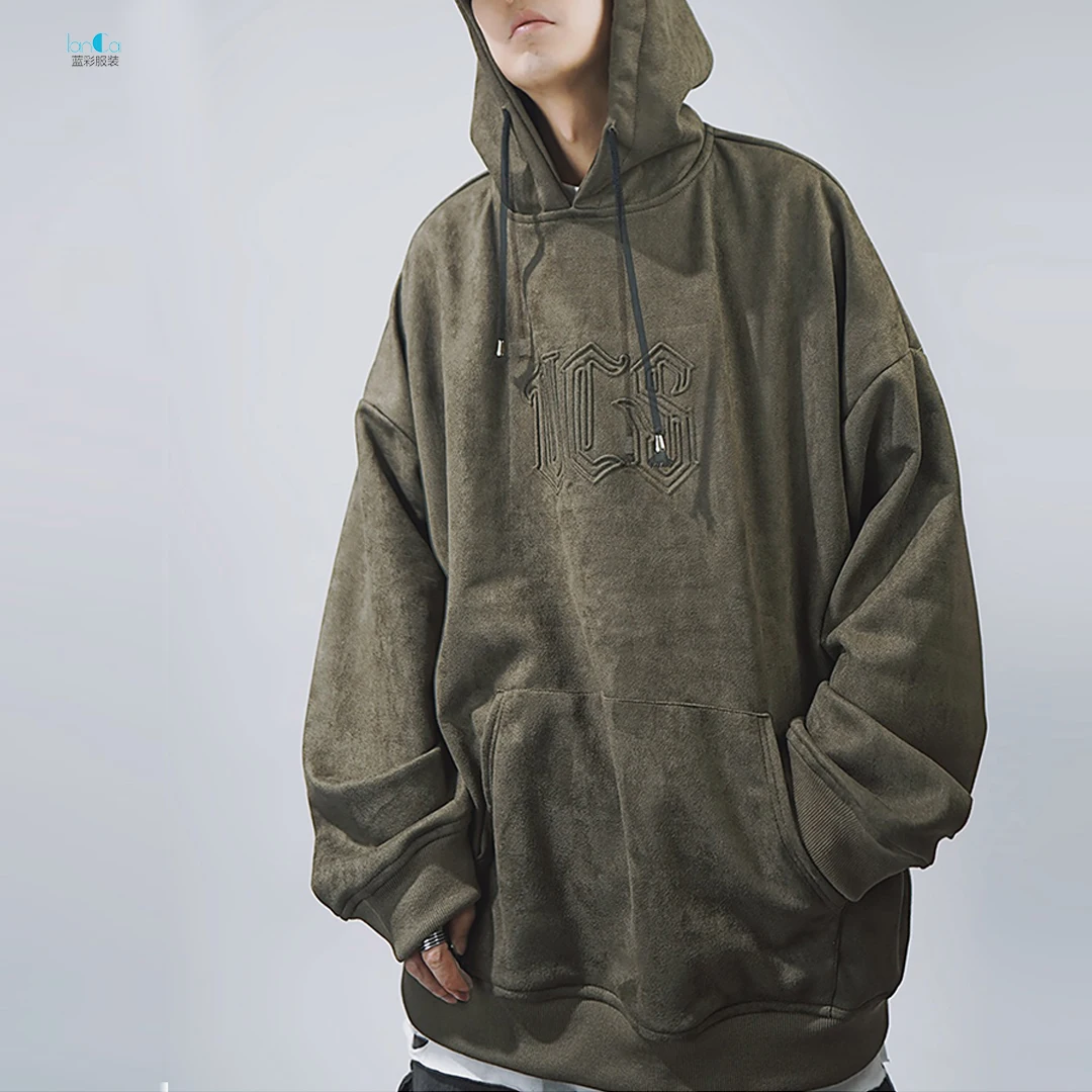 OEM/ODM High Quality Autumn Winter Streetwear Heavy Stone Washed Vintage 100% Cotton Blank Sweat Oversized Hoodies