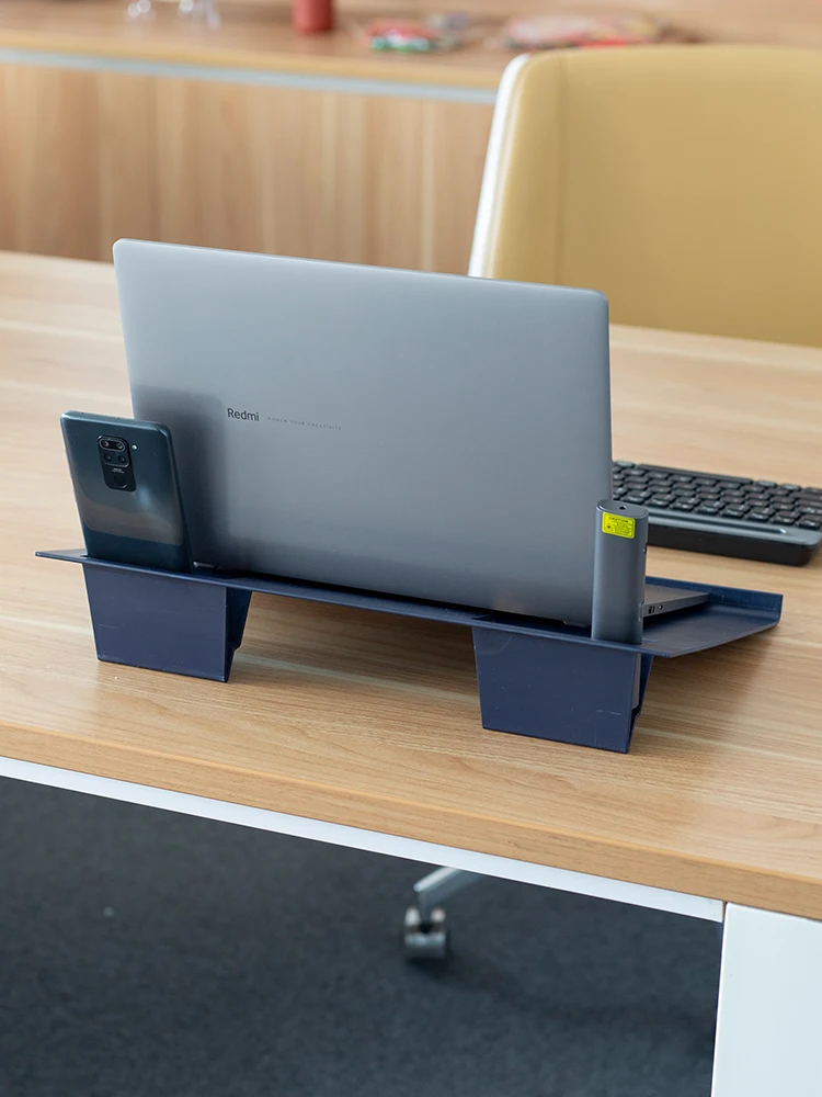 Desktop office storage bracket and office computer monitor stand  with phone holder function
