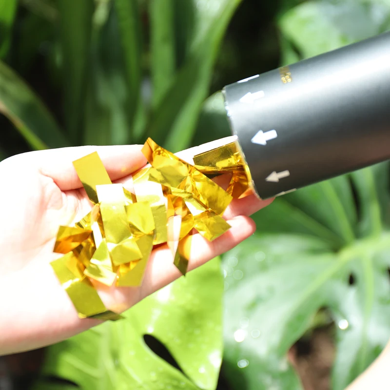 Free custom surface 12inch graduation party celebration confetti cannon gold party popper