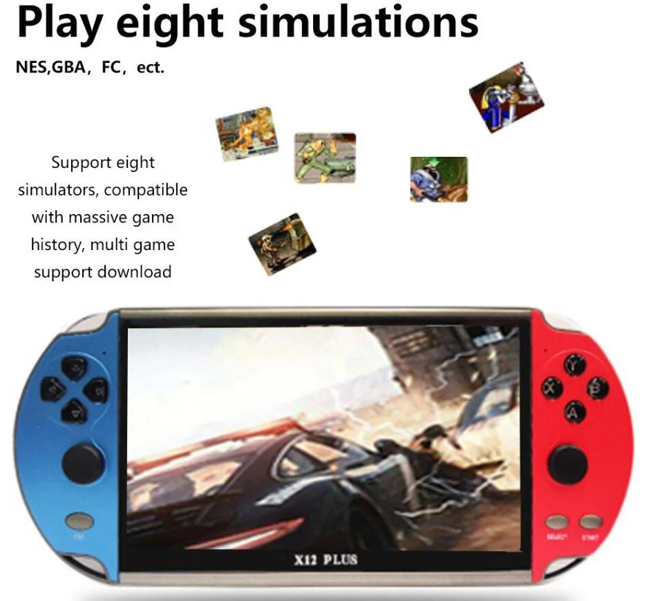 J X12 Plus портативная игровая консоль 7-дюймовый экран 128