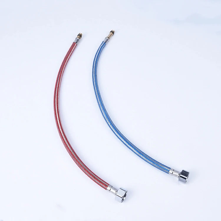 Factory 304 SS Double Head Drain Kitchen Hose Pipe for Bathroom Faucet Flexible Metal Braided Water Hose Pipe