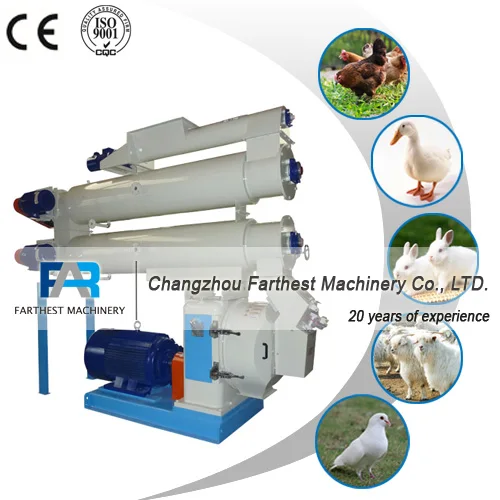 Farthest Wet Conditioner Ring Die Floating Fish Feed Granulator Pellet Mill Machine