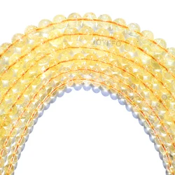 Wholesale Special 4mm 6mm 8mm 10mm Round Loose Stone Beads Yellow Natural Stone For Jewelry Making DIY Crafts Design