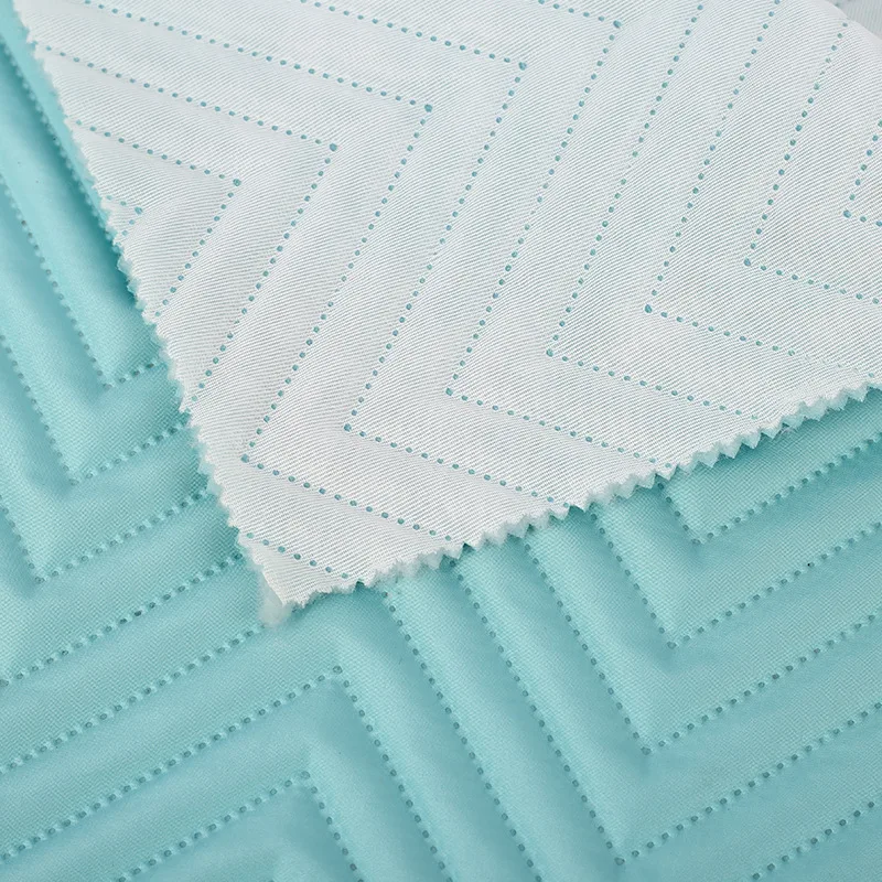 Factory direct sales of three layers of compound spring subwoven cotton ultrasonic press cotton type cotton-padded fabric