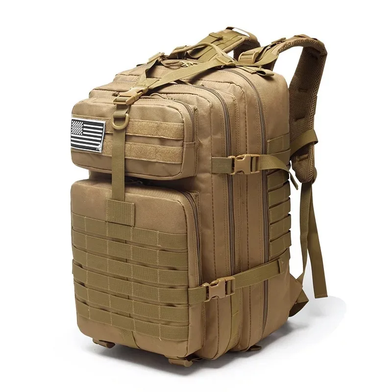 2023 Ready to Ship Khaki High Capacity Hunting Backpack 35l Rucksack Travel Waterproof Hunt Tactical