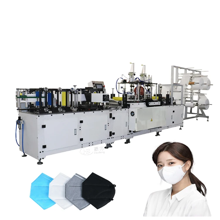 Inner Loop 120 Pcs/Min Automatic Non Woven Medical Face Mask Making Machine