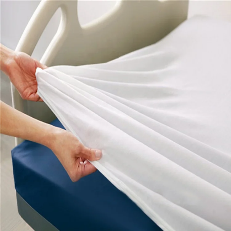 200TC T50C50 40*40 110*90 Silk Feeling Poly Cotton Plain Fabric Hotel Linen Bedsheet Fabric