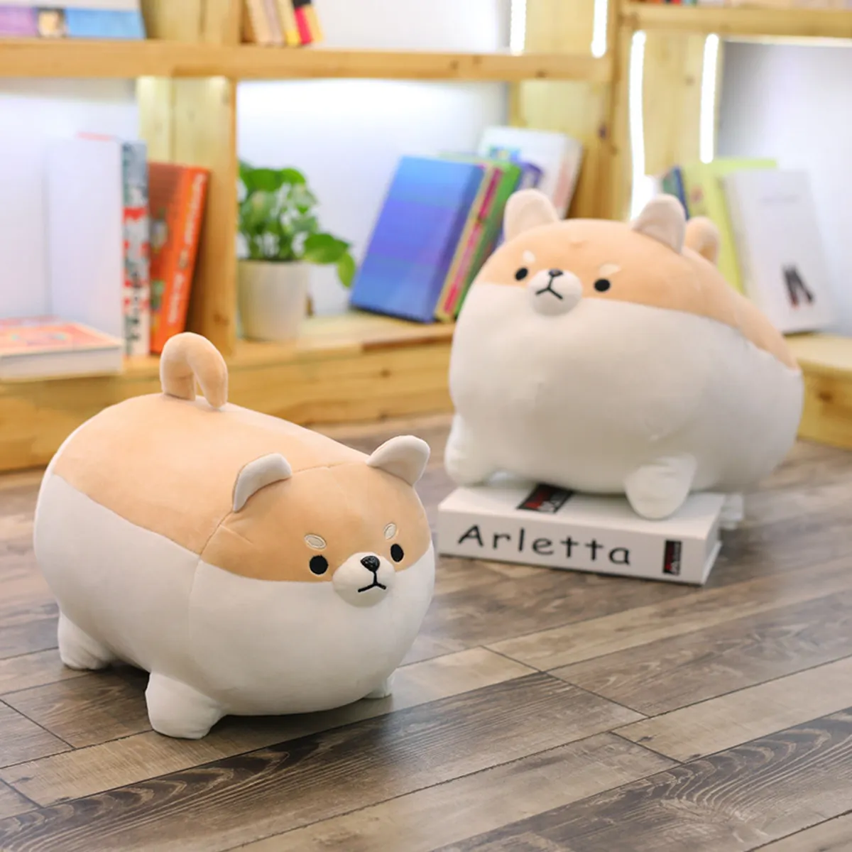 Stuffed Animal Shiba Inu Plush Pillow,Soft Corgi Dog Anime Plushies Japanese Cuddle Pet Throw Pillow,Kawaii Plush Toy Gifts for