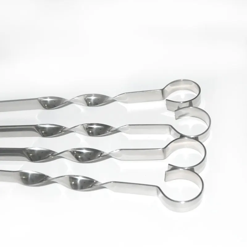 Высокое качество 7 шт. Кемпинг печи барбекю инструмент барбекю кебаб обжарки шампура из нержавеющей стали мясо на шампур