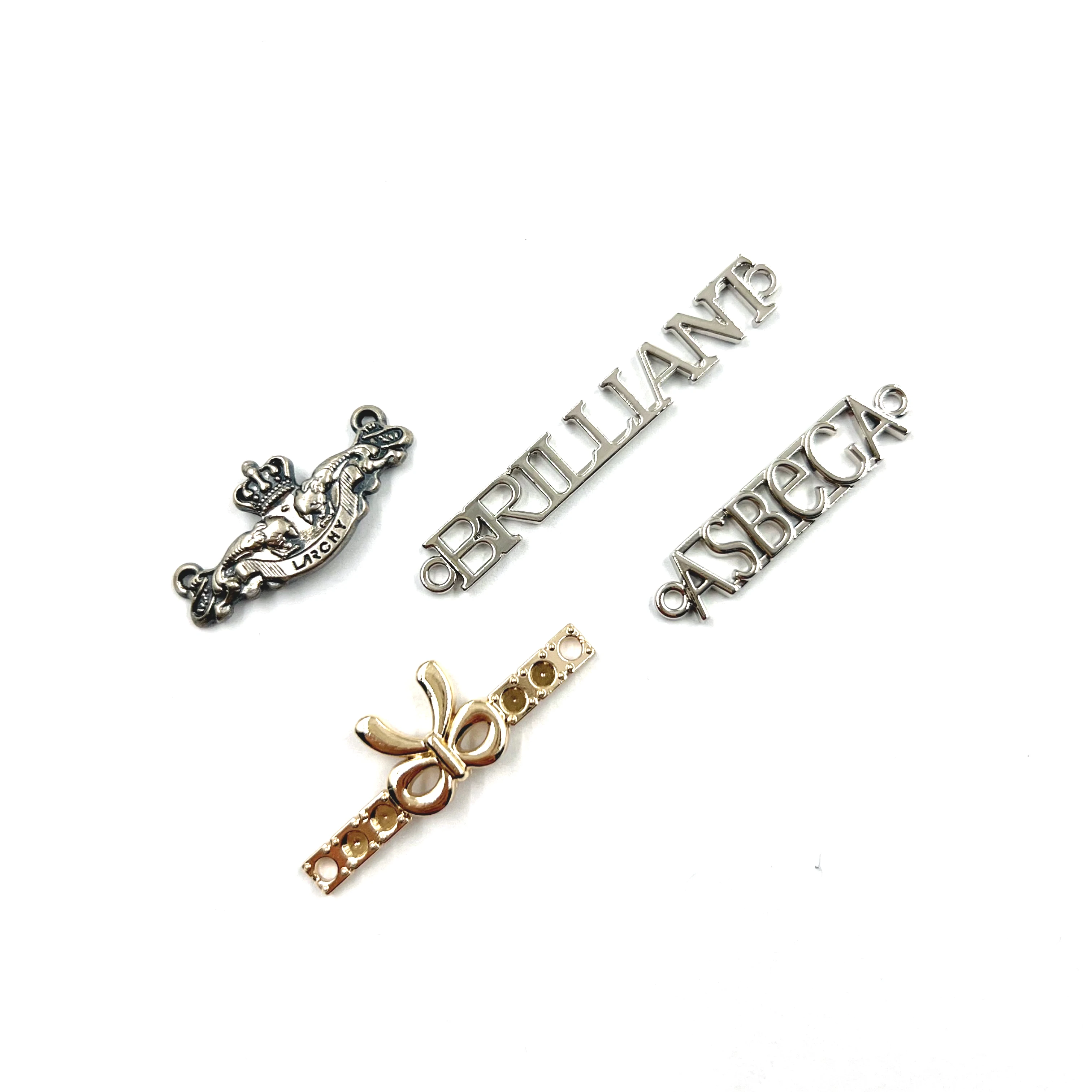 Super Quality Custom Metal Tag Sewing Logo Labels Tags for Clothing /Garment / Swimwear