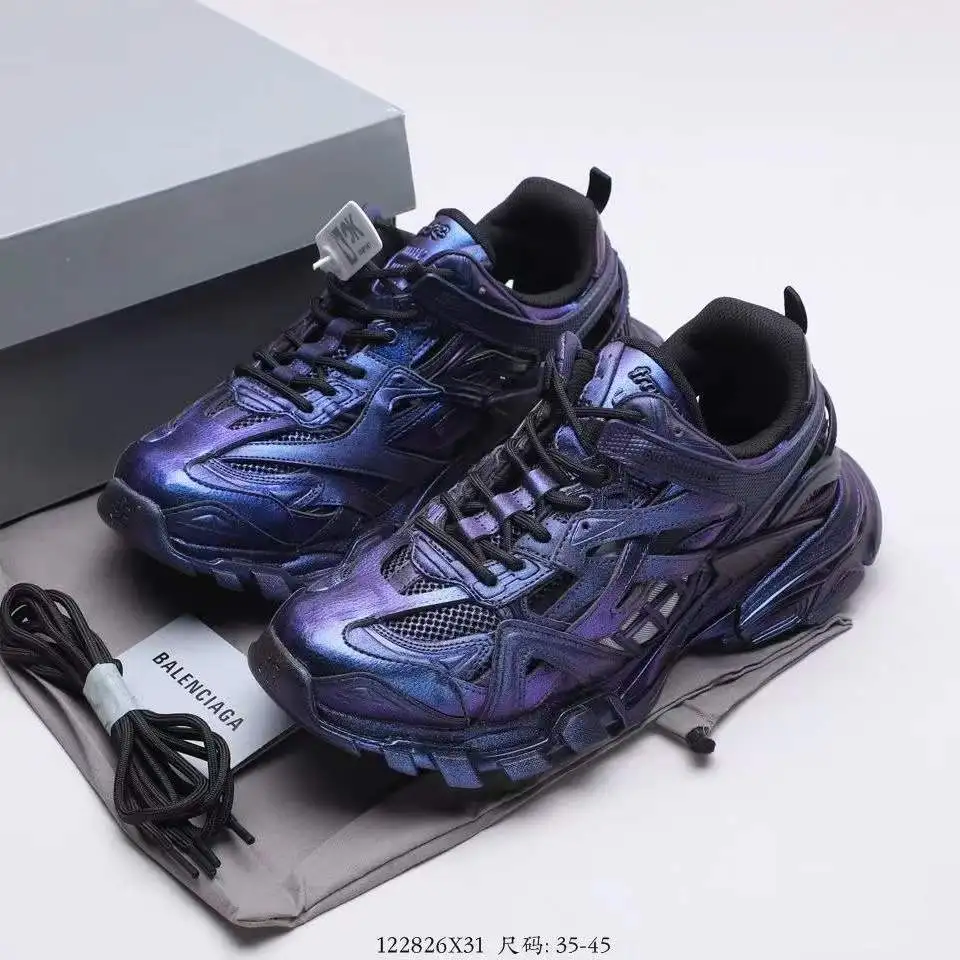 High quality original Paris daddy shoes for four generations men and women couples height sports leisure net surface hollow shoe