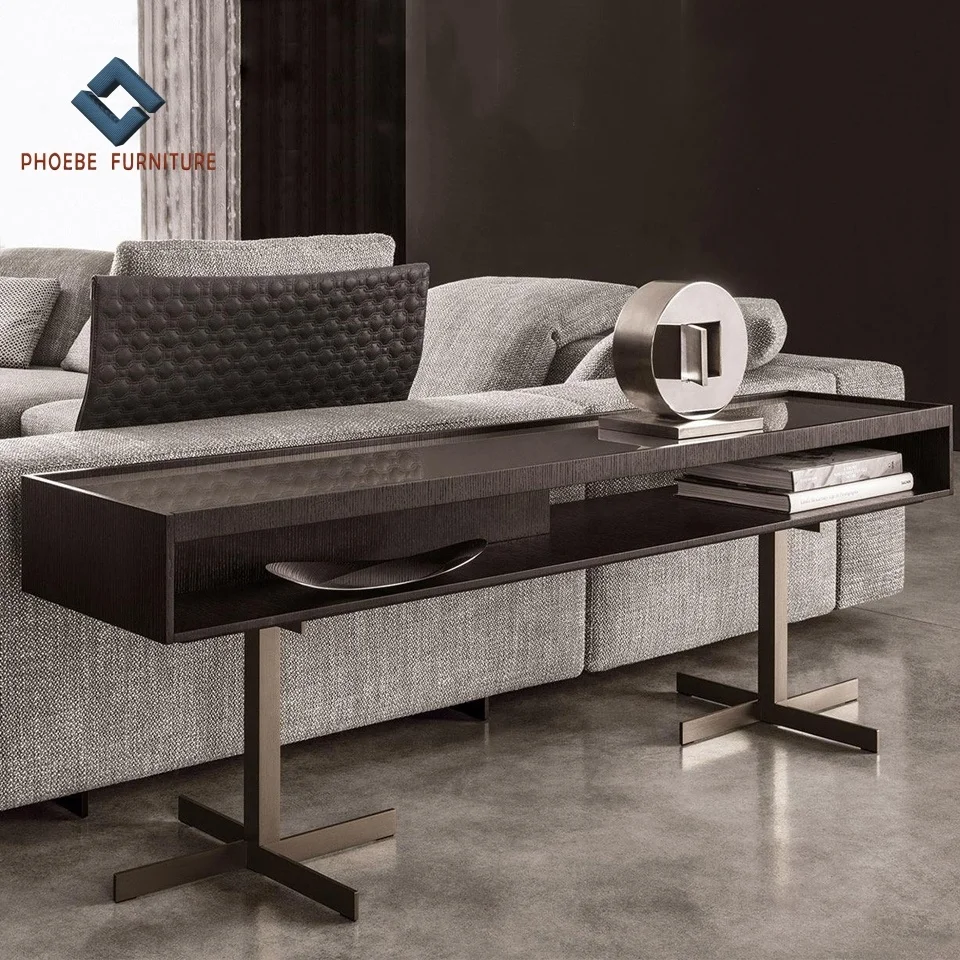 Italy luxury home modern office furniture desk design with 2 drawers and stainless steel legs