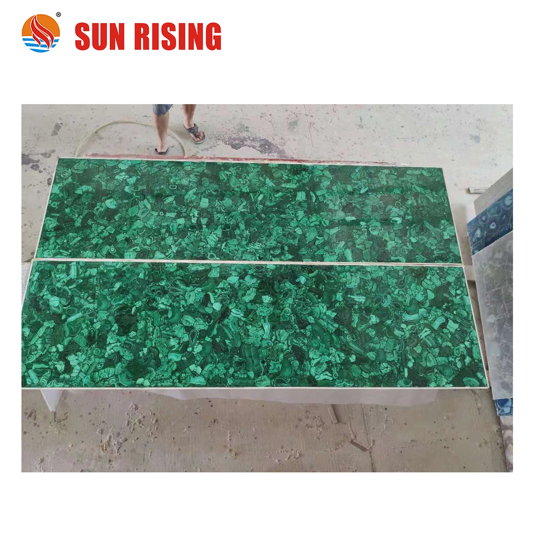 Luxury  Green Malachite Gemstone Slab For Decoration