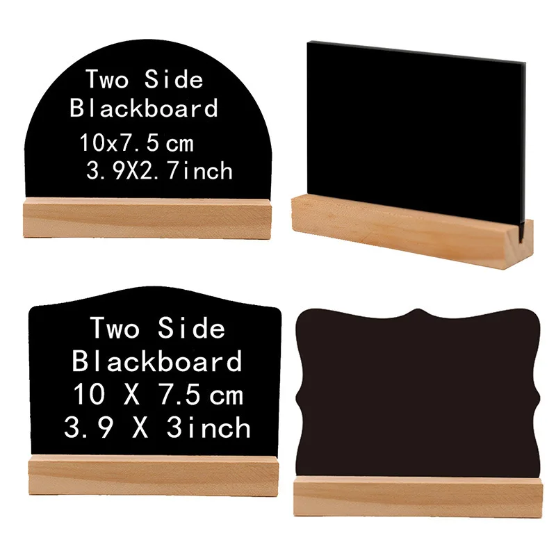 Bar home decoration wooden double-sided small blackboard writing message board