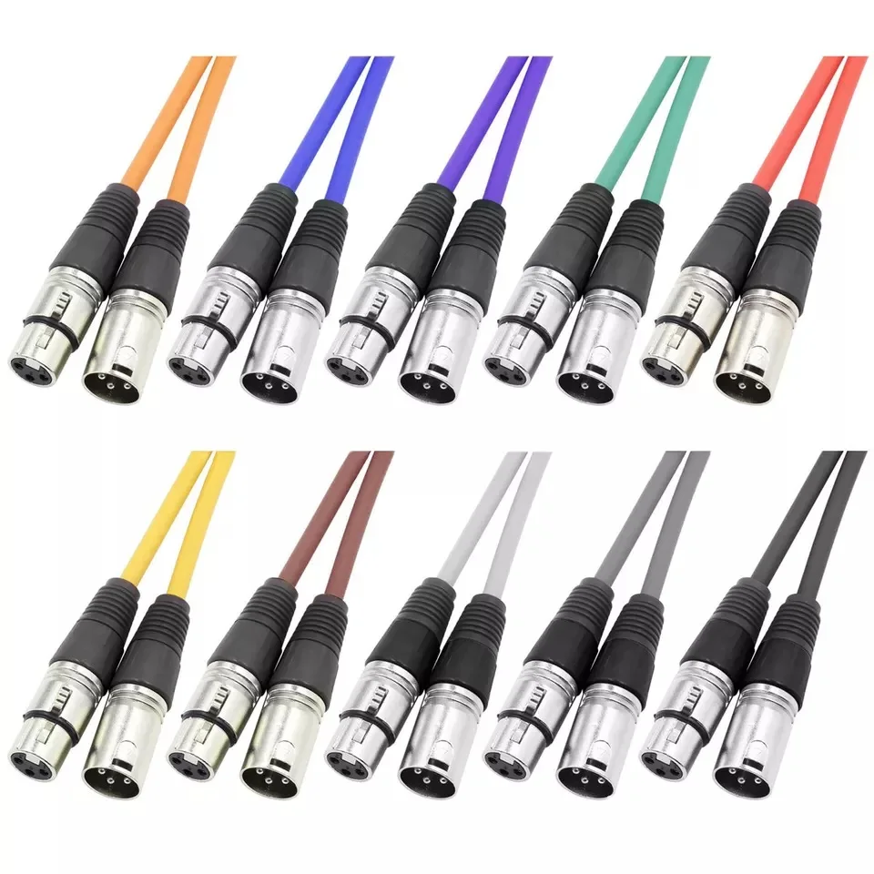 OEM ODM Xlr Male To Female Double Shielding Balanced Cable Microphone Cable 3 Pin Xlr Cable for Microphone Mixer Ampilfier