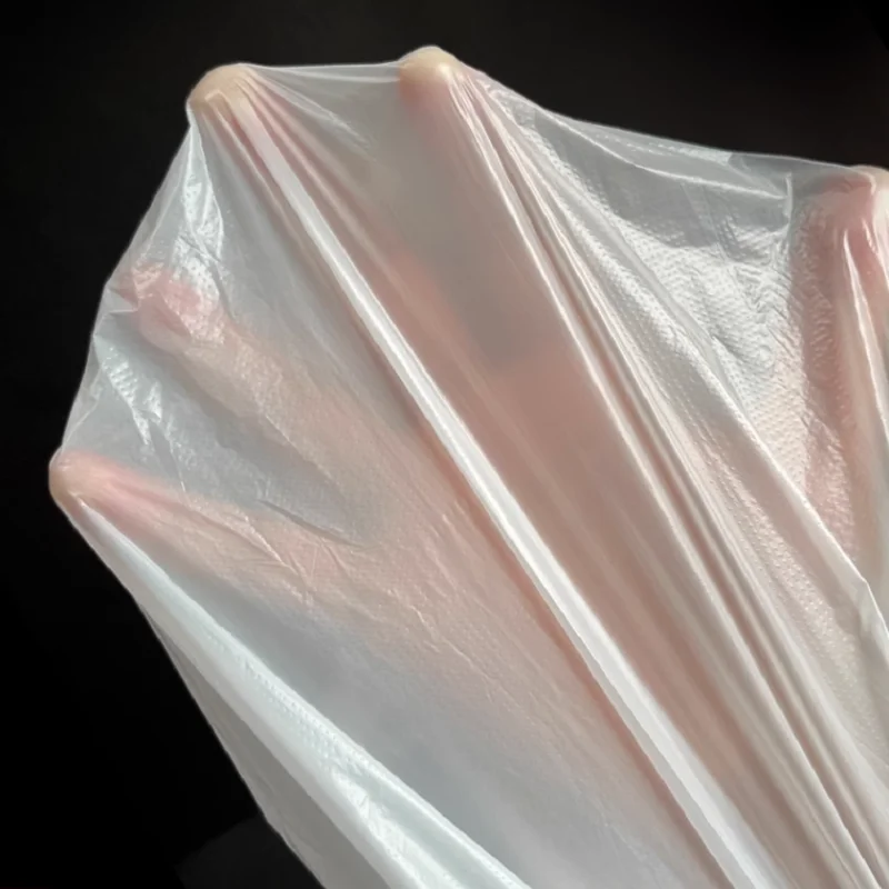 White HDPE Material Heavy-Duty Garbage Bag Rolls Bulk Supply with Easy-Tear Perforations Thick Custom Logo for Residential Use