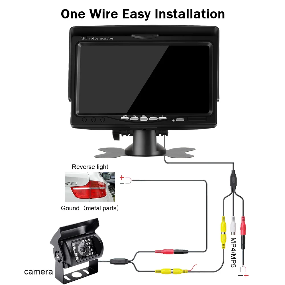 7 Inch LED TFT LCD Car Monitor for Car Rear view Camera DVD Camera STB Satellite Receiver Video Equipment Truck Screen
