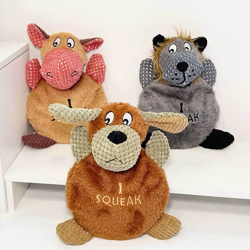 New Design Dog Toys Squeaky Stuffed Animal Bite Resistant Chew Toys for Small Dogs Cats Pet Products Toys Stocked