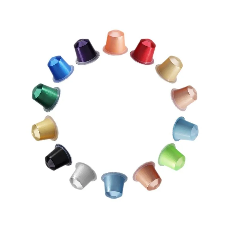 Красочные 15 мл 22 кофейная капсула Nespresso мини-чашка из алюминиевой фольги