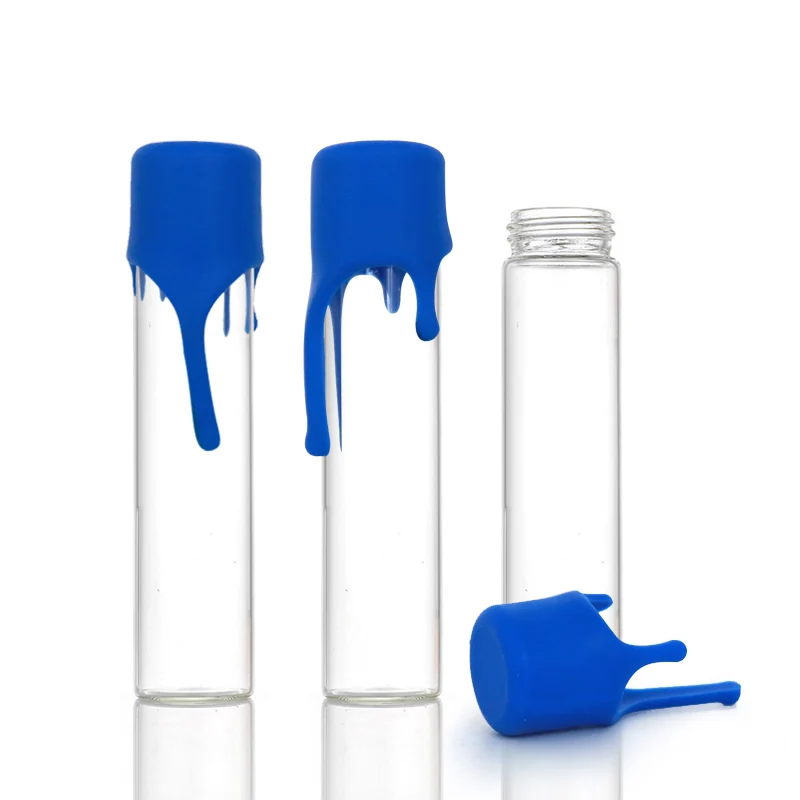 Custom 27MM Pre Packaging Rolled Tube rolled cone glass package borosilicate Glass Tube Child Proof Glass Vials