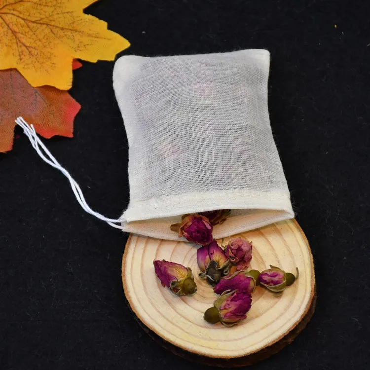 Многоразовые хлопковые сетчатые продуктовые сумки на шнурке, муслиновые сумки на заказ