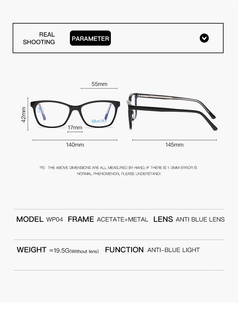 Morden Style Computer Glass Anti Unisex Blue Light Blocking Eyewearfashion 3D Shape Eyeglass