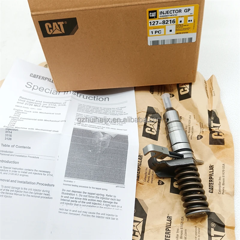 Запчасти для строительной техники топливный инжектор 127-8216 1278216 Caterpillar CATEngine 3116 3114 3126