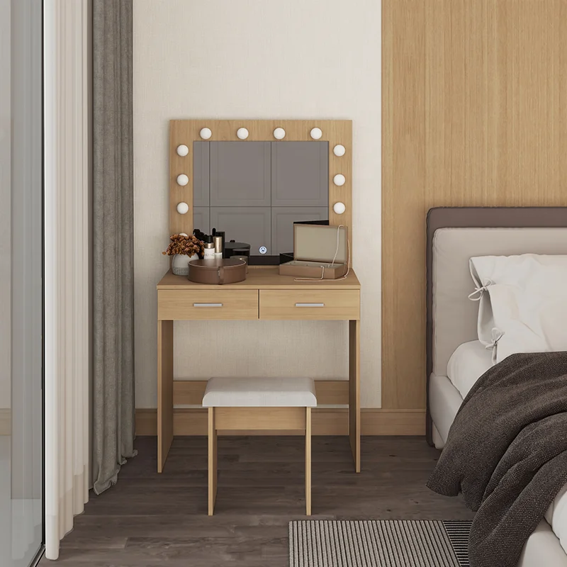 Hot Sale Modern Dressing Table Smart Bedroom Furniture Set Storage Living Room Hotel Apartment Wood Panel Style