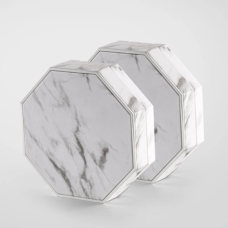 Octagon Marble Makeup Case Tray Compact Case Wholesale Plastic BB Cushion Air Foundation Case