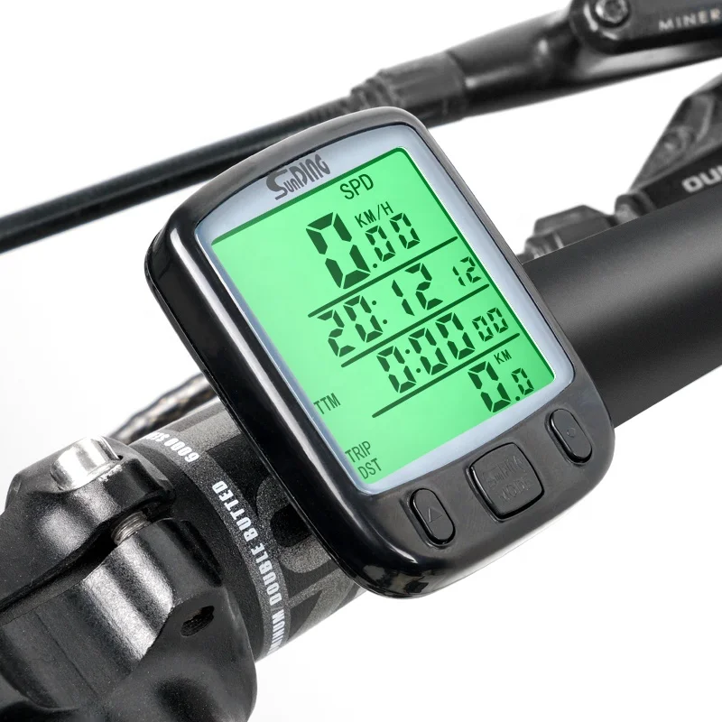 SD563A Bicycle Computer Nightlight Waterproof Time Speed Mileage and Other 25 Features Wired Transmission Speedometer