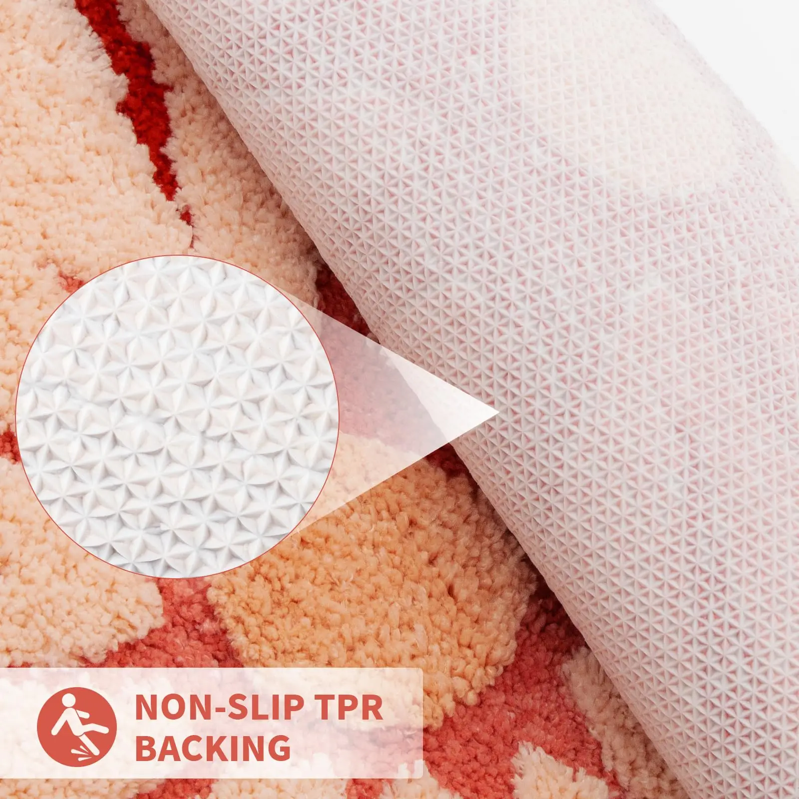 Plush Shaggy Decor Mat Cute Flower Bathroom Rugs with Soft Thickened Microfiber