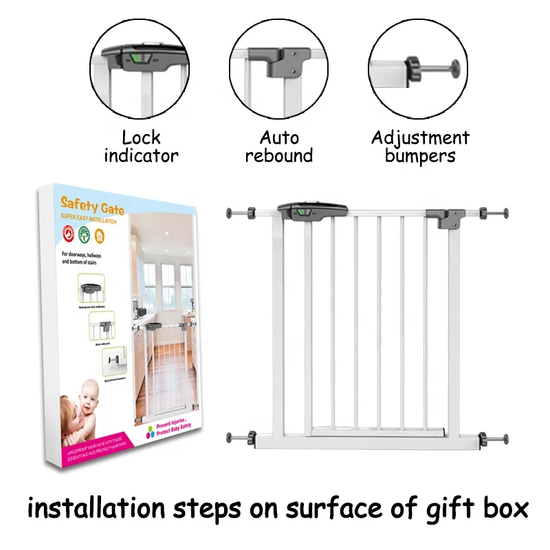 Probebi SG002 metal baby safety door stair gates baby safety gate for child and kid