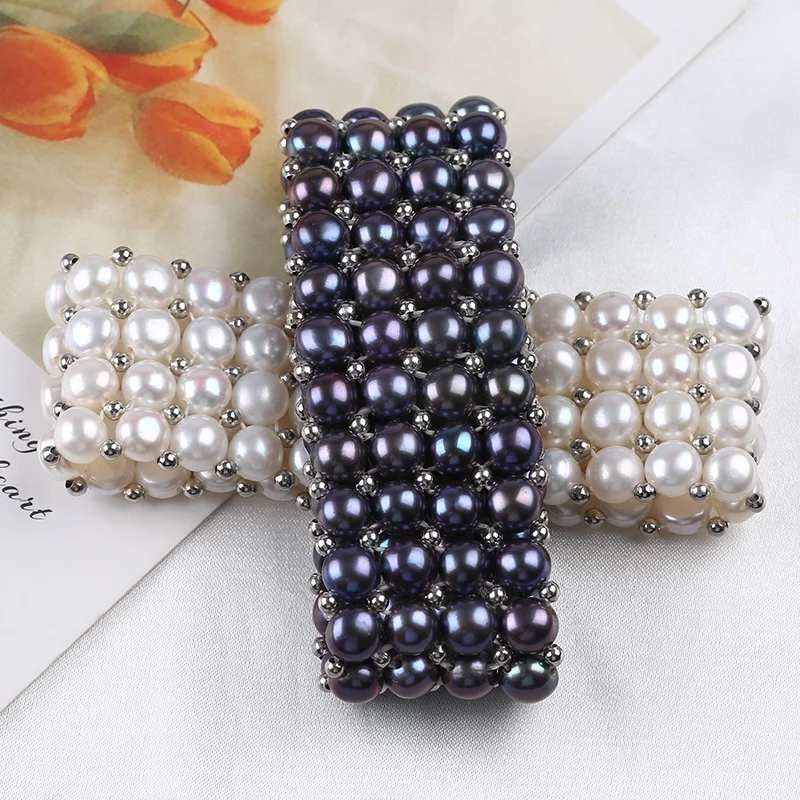 Wholesale Natural Freshwater Pearl Beaded Button Bracelet Charms Jewelry Bracelets For Women