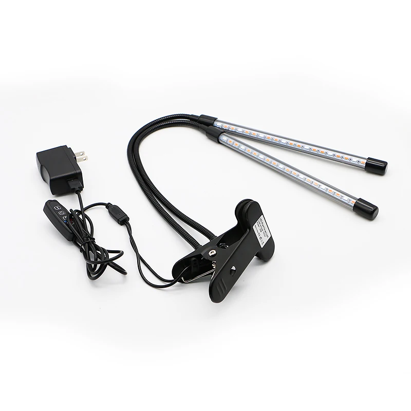 DC5V USB 2 Lamps Full Spectrum led grow light strips 6W Desktop Clip Grow Light for Indoor Plants