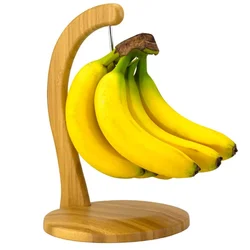 Custom banana holder bamboo multipurpose fruit basket with banana holder