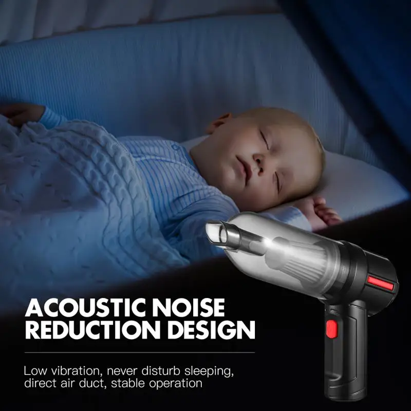 Wireless Cordless Car Vacuum Cleaner 4 In 1 And Air Pump Small Portable Mini Handheld Wet And Dry For Home Use With Blow Suction