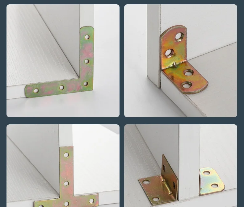 Cabinet Hinge Accessories Cupboard Fixing Brackets Decorative Brackets for Corner Sofa Chair and Dresser Drawer