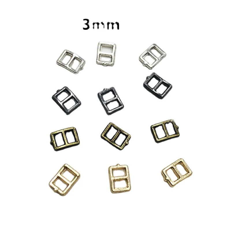 DIY doll accessories Mini buttons craft toy baby clothes metal buckle inner diameter 3mm ultra small belt baby shoe buckle