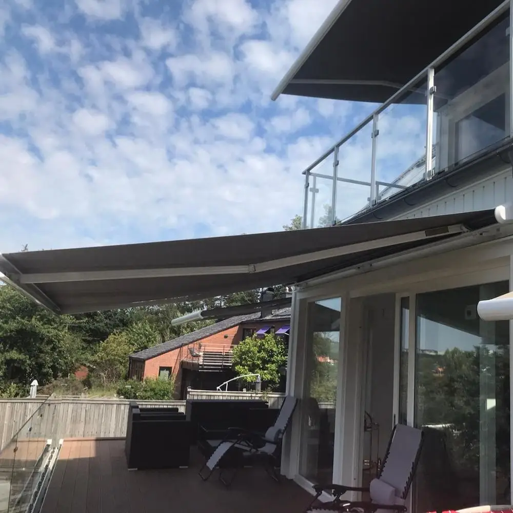 Free sample outdoor waterproof  gazebo Awnings waterproof Canvas Canopy Retractable wall awning with best price