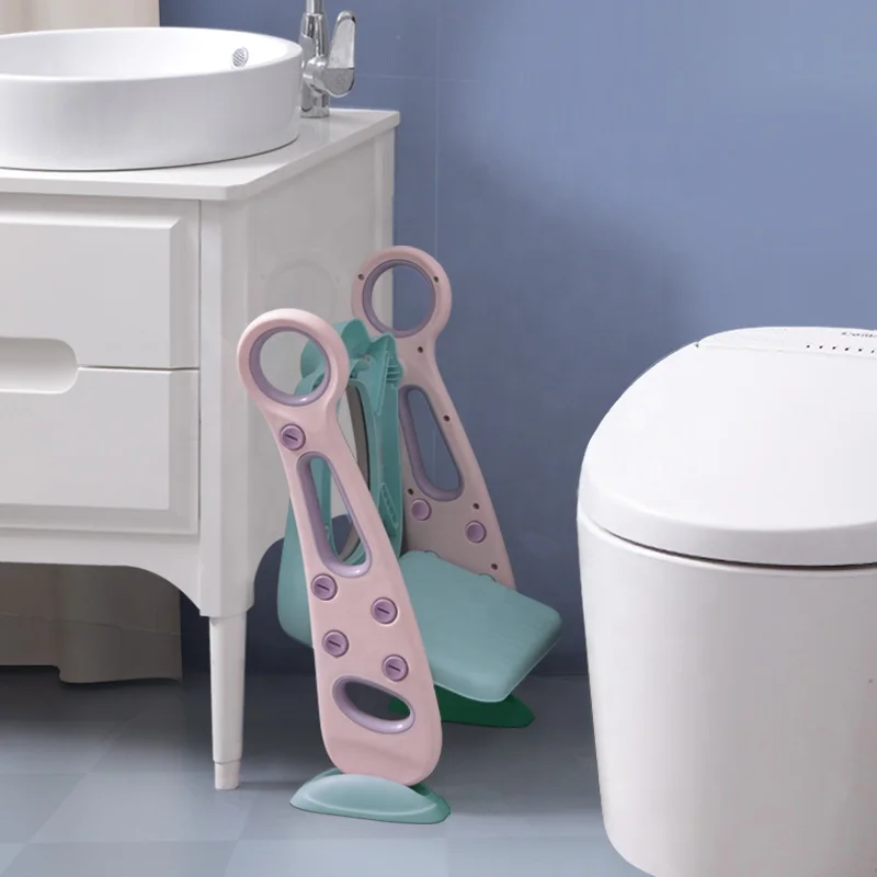 Baby Kids Toilet Training Step Stool Toilet Trainer Potty Chair Ladder Cushion Baby Potty