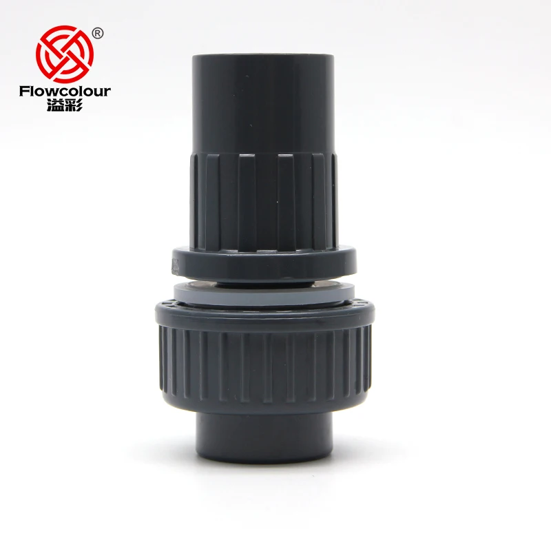 Flowcolour 25-50mm UPVC Quick  Bulkhead Connector Water Connector Pipe Fitting For Aquarium Fish Tank Drainage