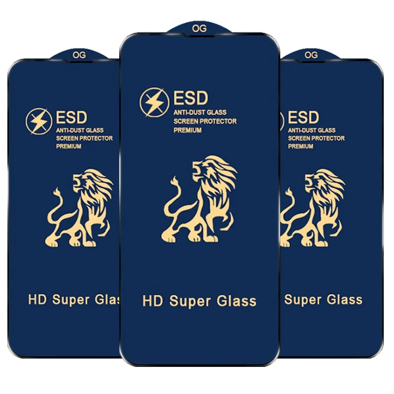 ESD Lion King Anti Static Tempered Glass screen protector for iphone x/xs/xs max/xr/7+/8+ phone film