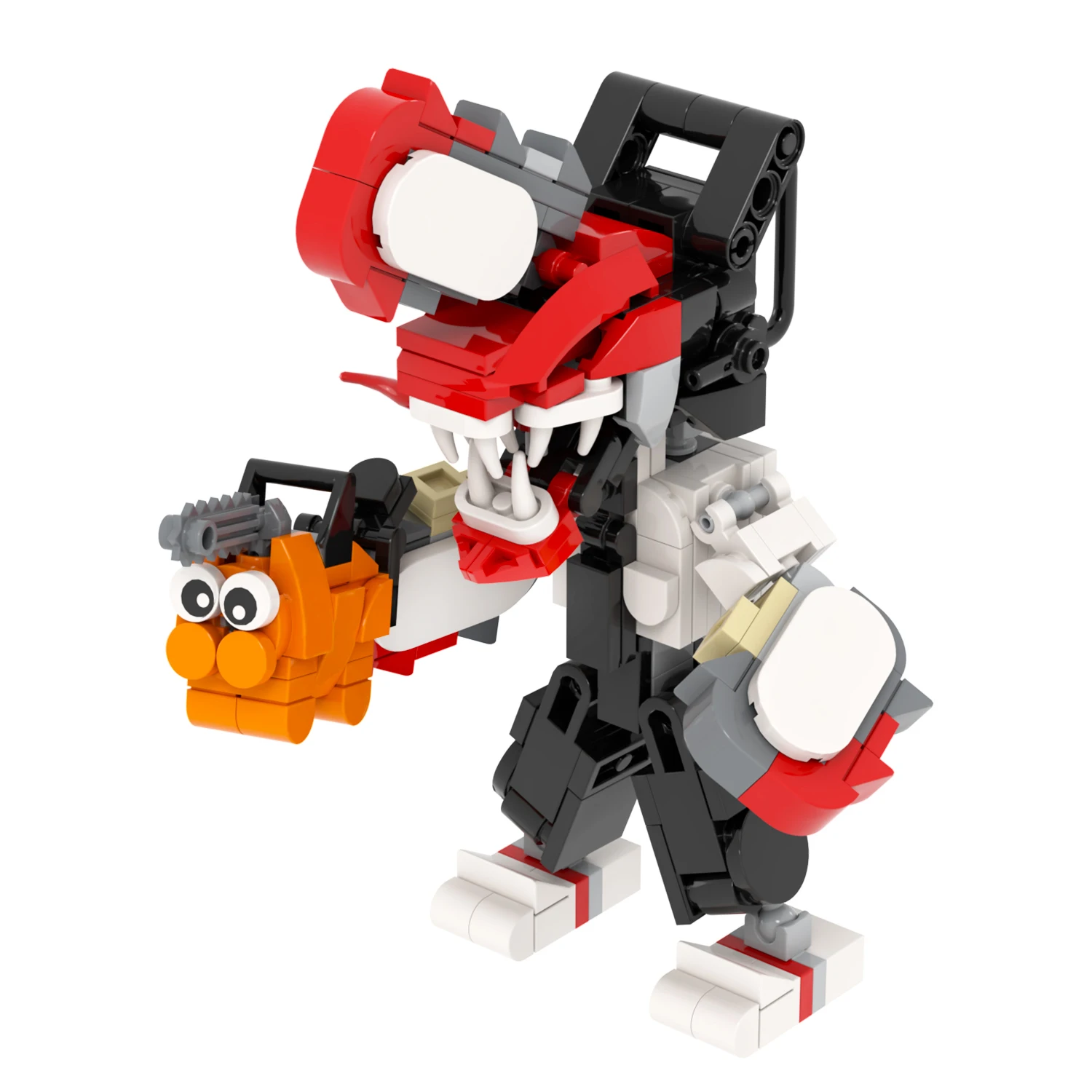 MOC1136 + MOC1147 бензопила мужской с японской аниме-моделью, развивающие пластиковые строительные блоки, детские игрушки