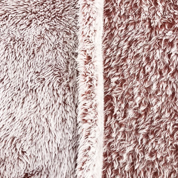 Back side printed soft warm throw fluffy fuzzy plush fleece blanket cobijas