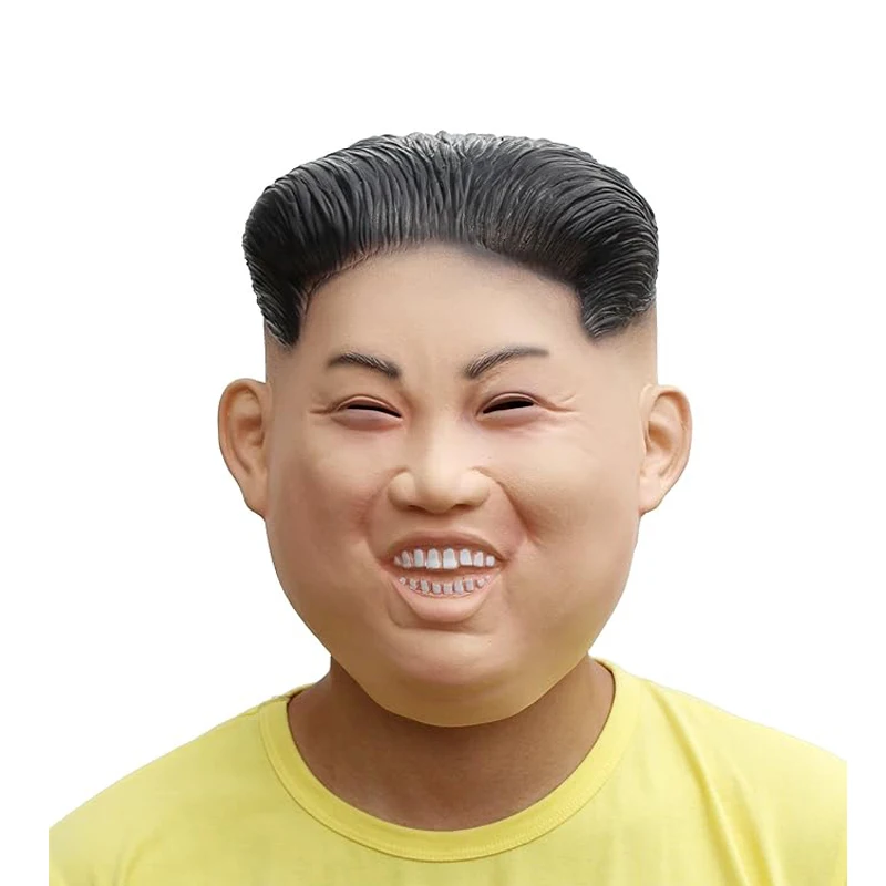 Realistic Man Mask Latex Funny Human Face Halloween Rubber Masquerade Full Head President Costume Mask for Adult