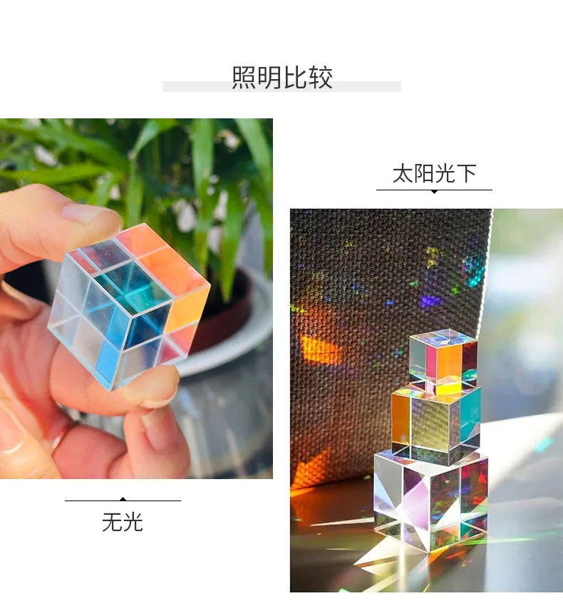 Wholesale Multi Size Sun Catcher Prism Crystal Cube  Glass Paperweight