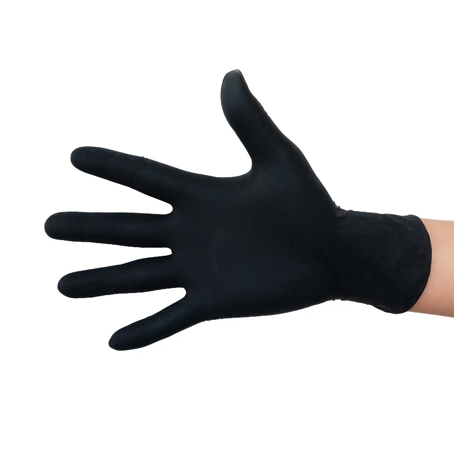 SMART Black Disposable Nitrile Household Rubber Working Kitchen Branded 4.0g Weight Gloves